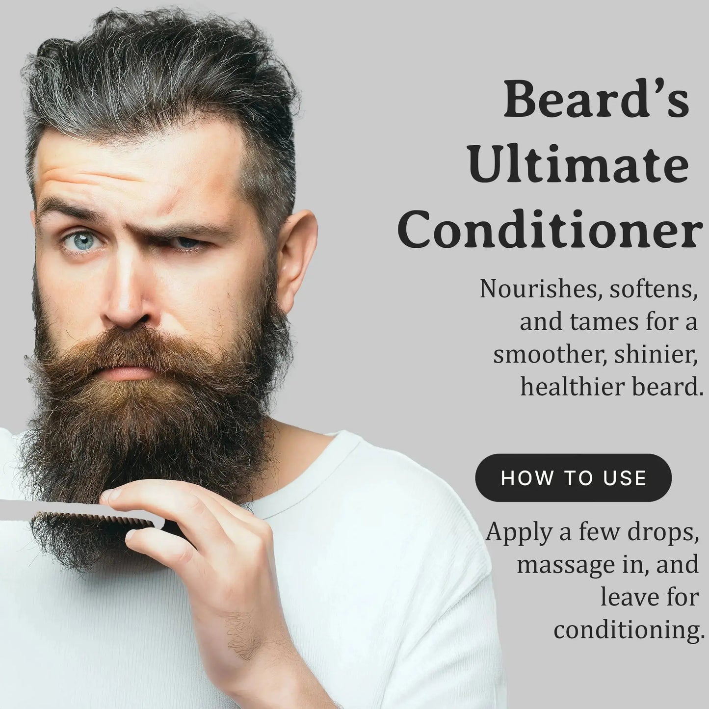 Beard Oil: Premium Blend, Nourishes & Softens, Ideal for Facial Hair Care - Bella Terra Oils