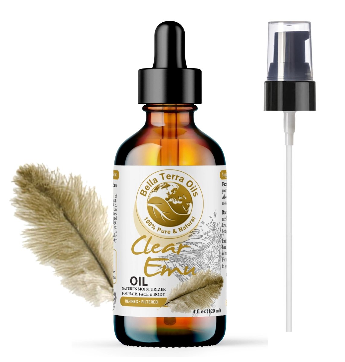 Clear Emu Oil for Skin & Hair