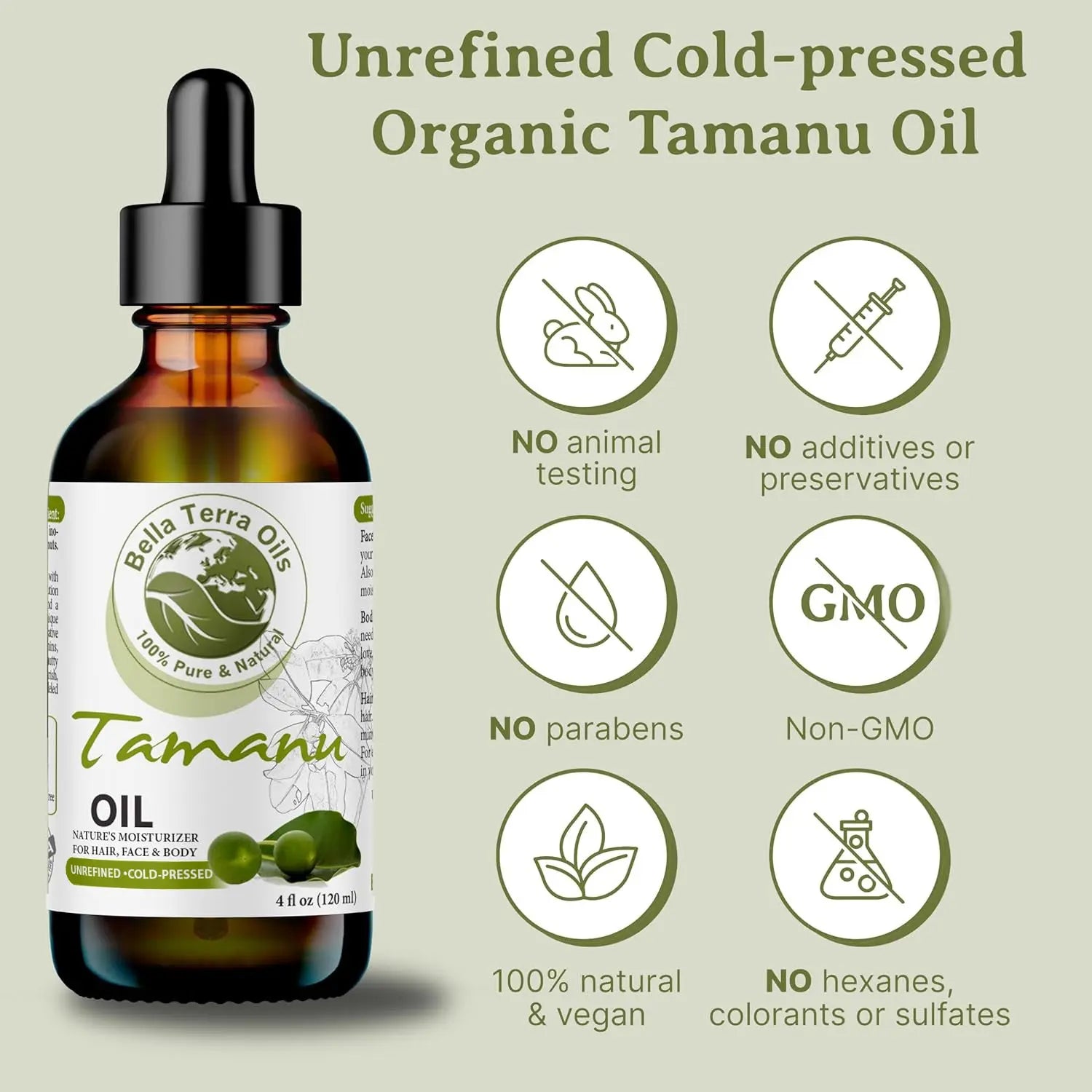 Tamanu Oil for Skin & Hair | Bella Terra Oils