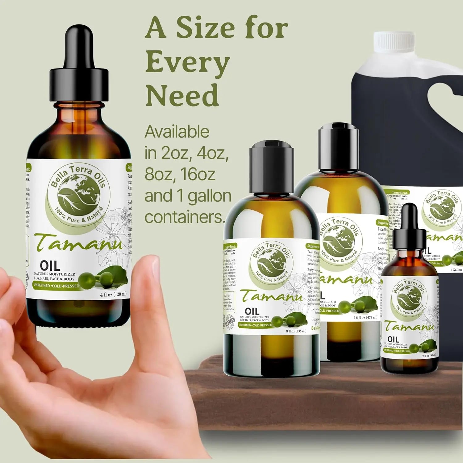Tamanu Oil for Skin & Hair | Bella Terra Oils