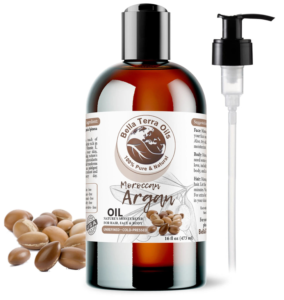 Argan Oil: Natural, Cold-Pressed, Sourced from Moroccan Argan Trees - Bella Terra Oils