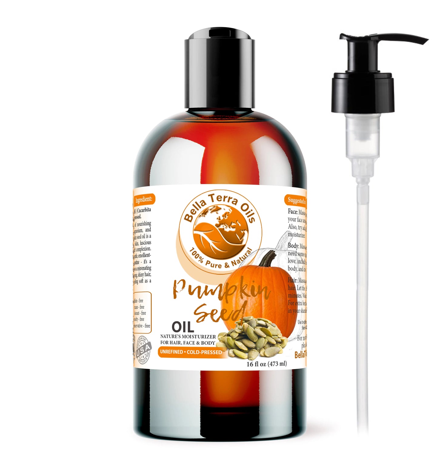 Pumpkin seed oil Unrefined Cold Press