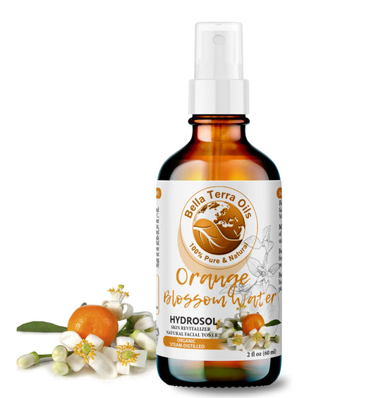 Orange Blossom Water: Natural, Fragrant, Ideal for Skin, Hair, Aromatherapy - Bella Terra Oils