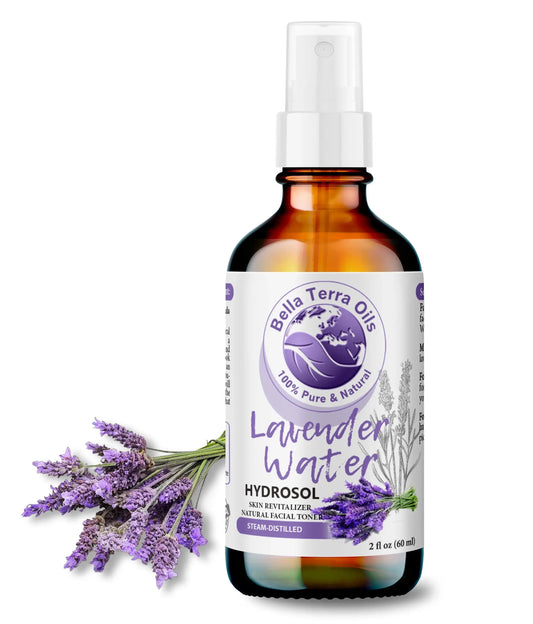 Lavender Water Hydrosol: Natural, Soothing, Perfect for Skin and Aromatherapy - Bella Terra Oils