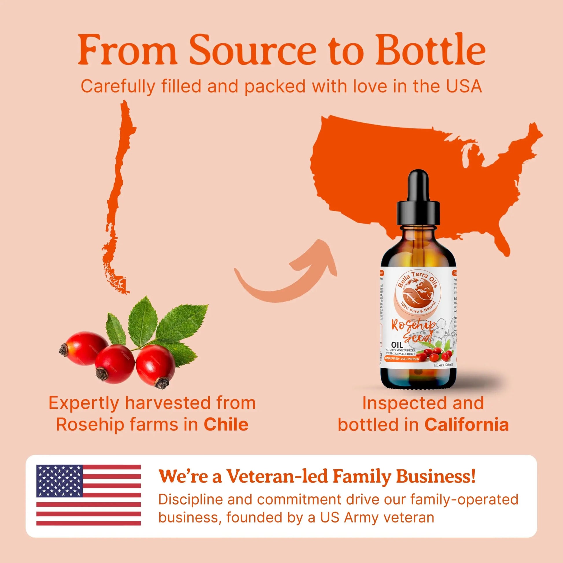 cold-pressed wild rose seed oil Rosehip Seed Oil for Face & Skin