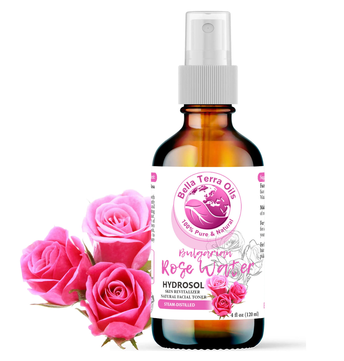 Bella Terra Rose Water bottle