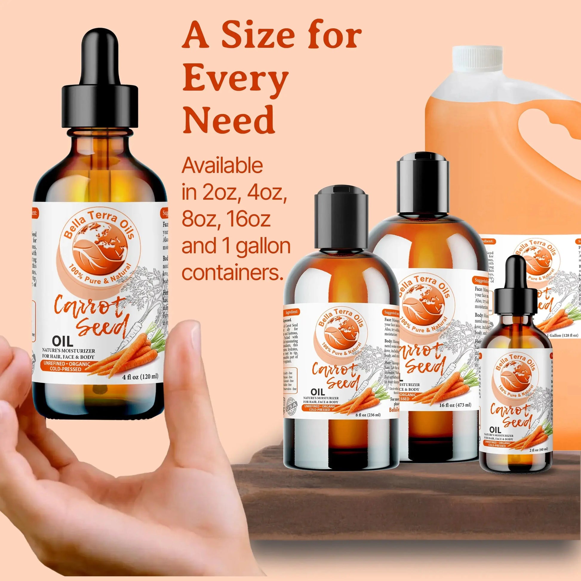 Bulk Wholesale Carrot Seed Oil Gallon - Bella Terra Oils