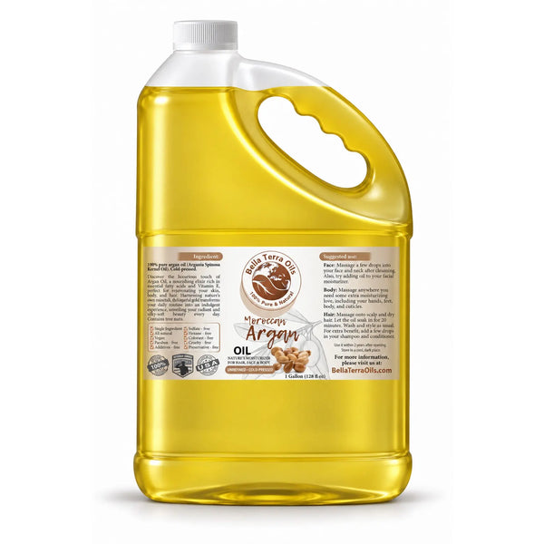 Moroccan Argan Oil - Wholesale — 1 gallon (128 oz) bottle — Bella Terra Oils