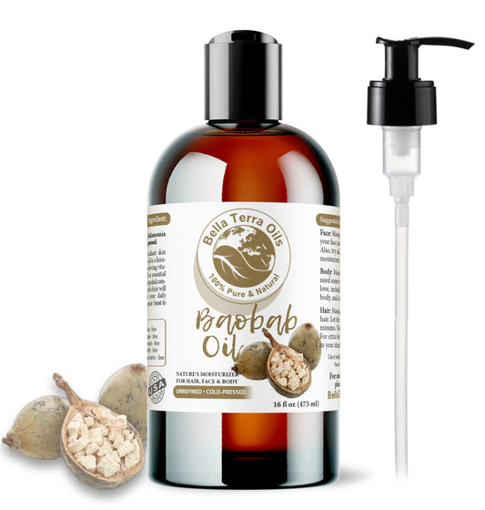 Baobab Oil: Cold-Pressed, Pure, Extracted from African Baobab Seeds - Bella Terra Oils