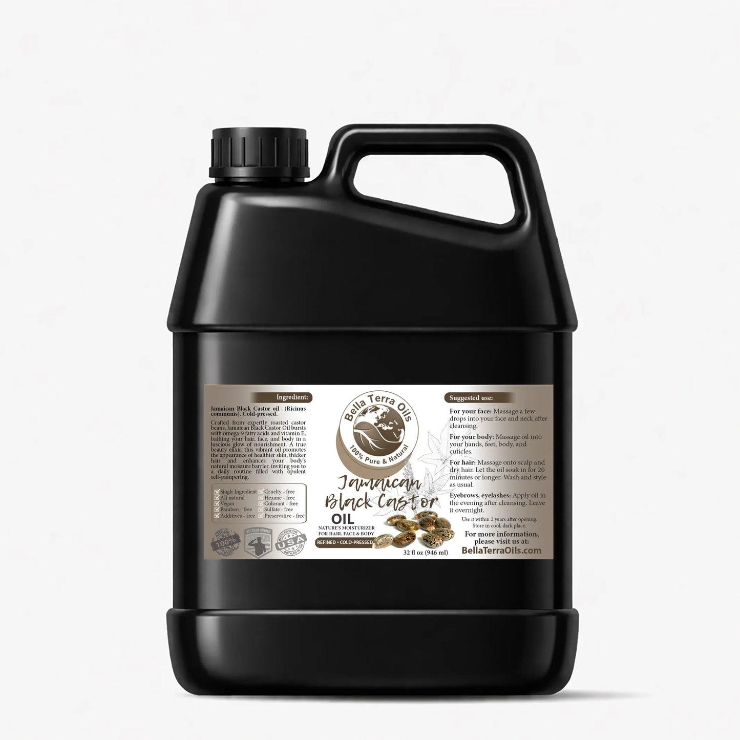 Black Castor Oil Gallon - 128oz
