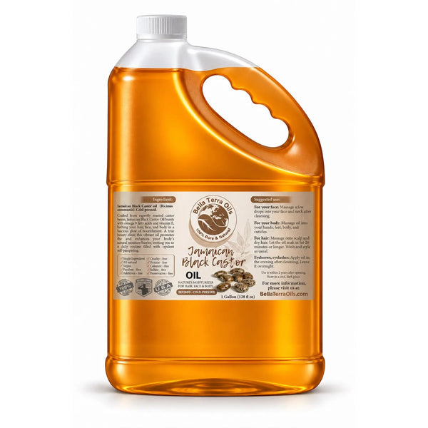 Black Castor Oil - Wholesale — 1 gallon (128 oz) bottle — Bella Terra Oils