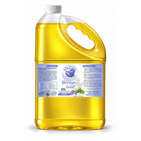 Natural Borage Seed Oil - Wholesale — 1 gallon (128 oz) bottle — Bella Terra Oils