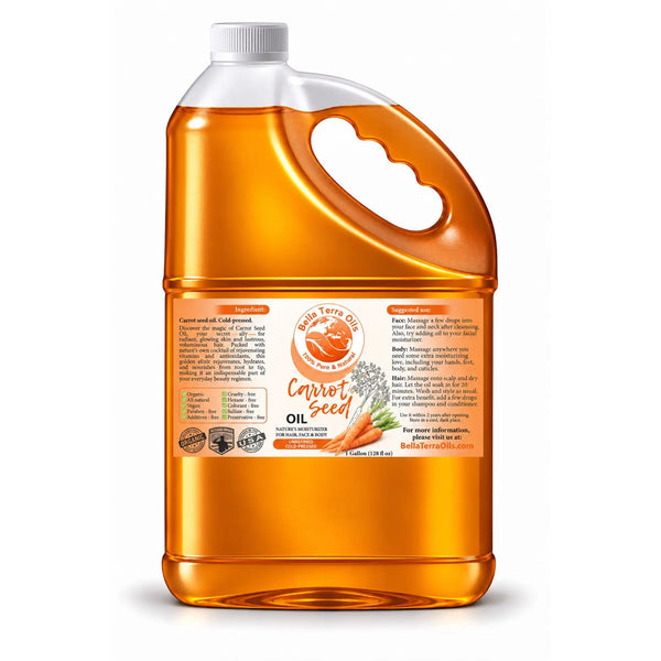 Natural Carrot Seed Oil - Wholesale — 1 gallon (128 oz) bottle — Bella Terra Oils