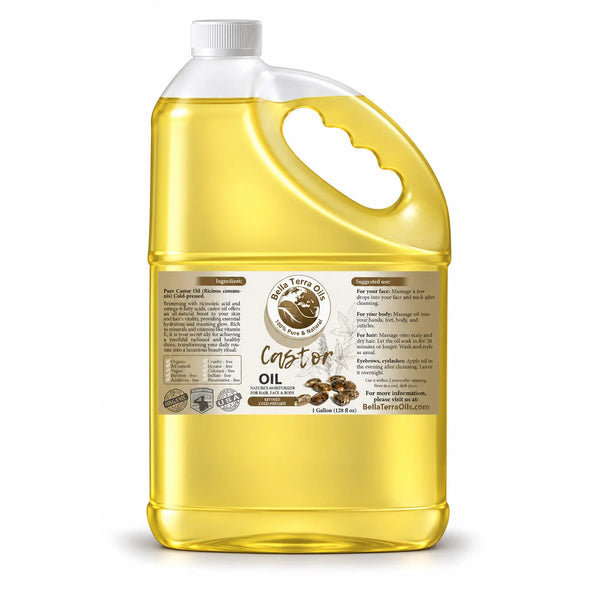 Natural Castor Oil - Wholesale — 1 gallon (128 oz) bottle — Bella Terra Oils