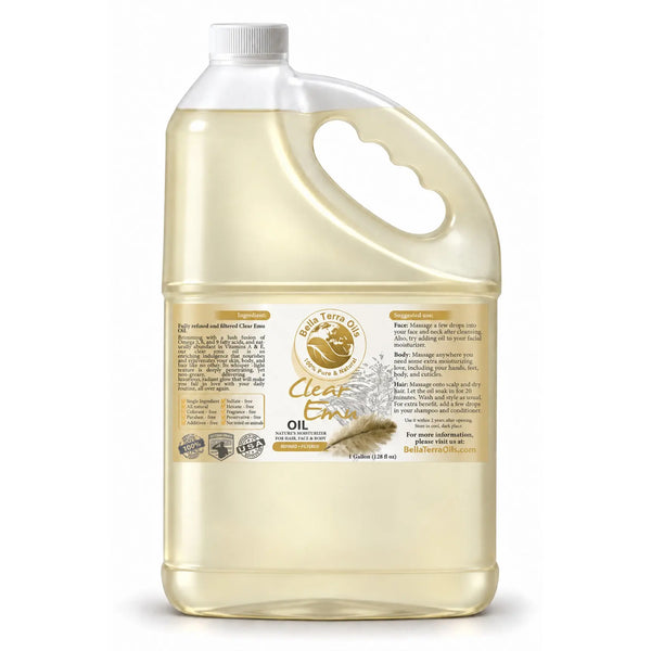 Clear Emu Oil - Wholesale — 1 gallon (128 oz) bottle — Bella Terra Oils