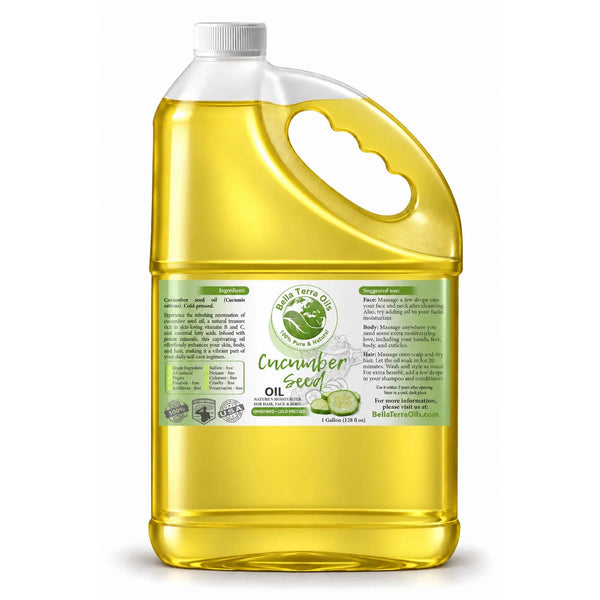 Cucumber Seed Oil - Wholesale — 1 gallon (128 oz) bottle — Bella Terra Oils