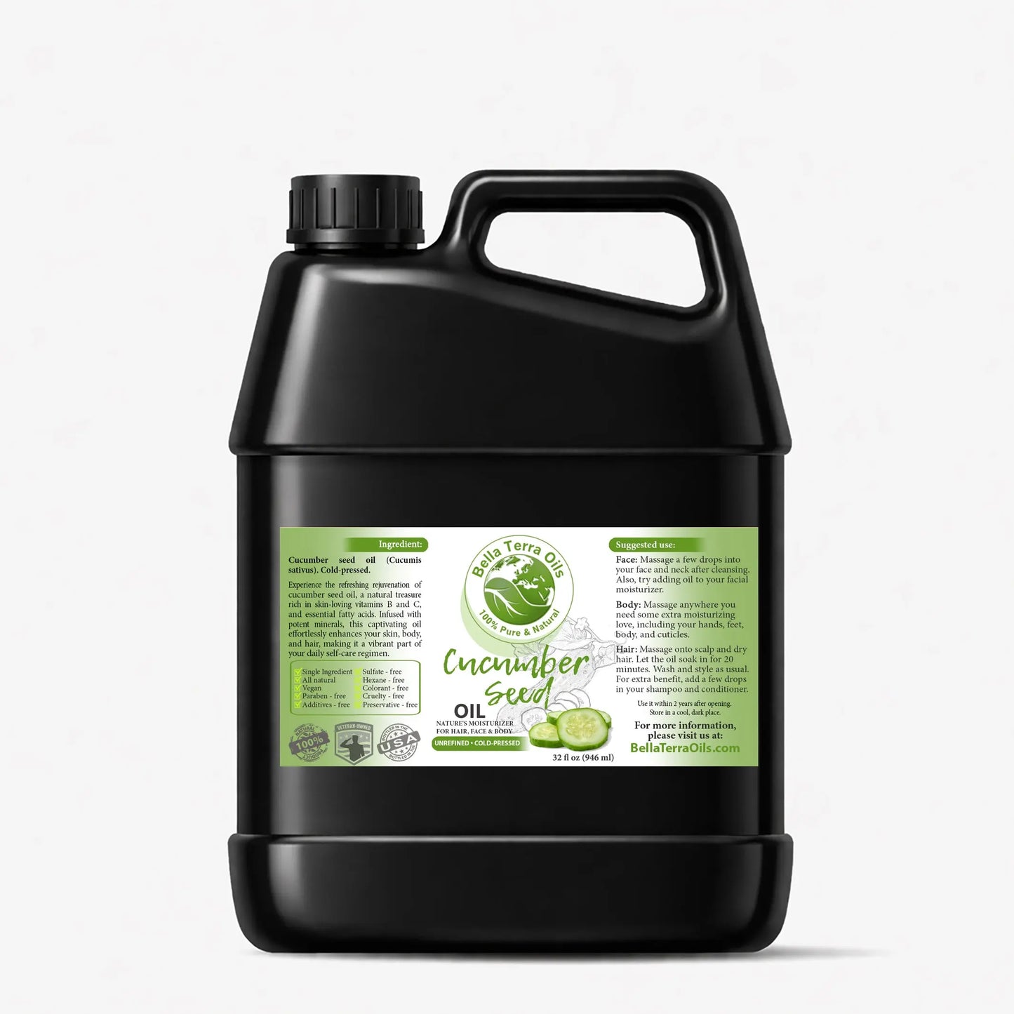 Cucumber Seed Oil Gallon - 128oz