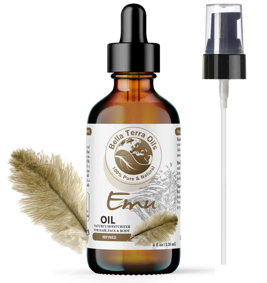 Emu Oil: Natural, Pure, Deeply Penetrating for Skin and Hair Care - Bella Terra Oils