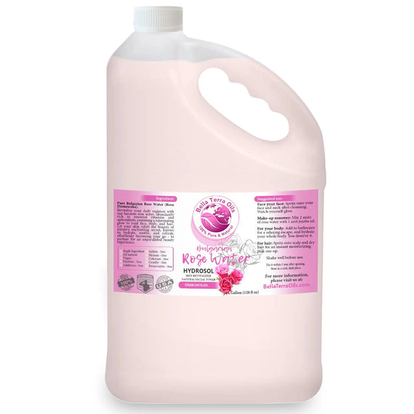 Natural Rose water - Wholesale — 1 gallon (128 oz) bottle — Bella Terra Oils