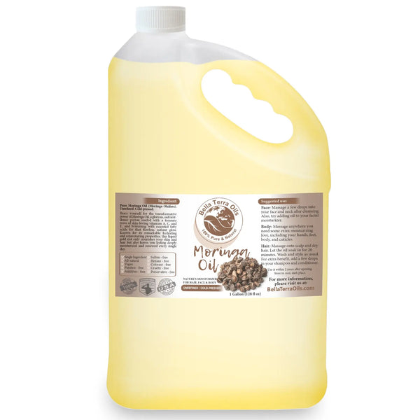 Natural Moringa Oil - Wholesale — 1 gallon (128 oz) bottle — Bella Terra Oils