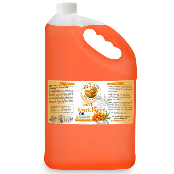 Natural Sea Buckthorn Oil - Wholesale — 1 gallon (128 oz) bottle — Bella Terra Oils