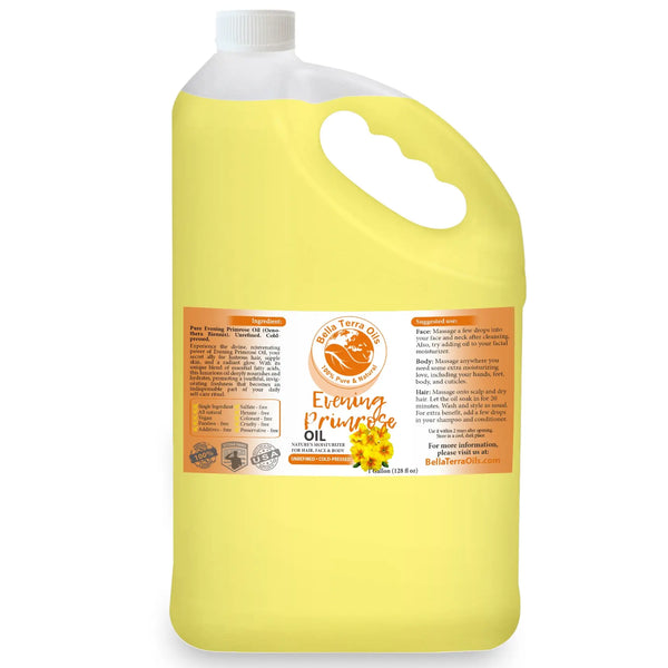 Natural Evening Primrose Oil - Wholesale — 1 gallon (128 oz) bottle — Bella Terra Oils