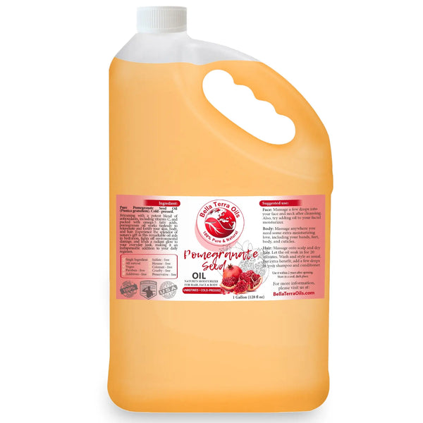 Natural Pomegranate Seed Oil - Wholesale — 1 gallon (128 oz) bottle — Bella Terra Oils