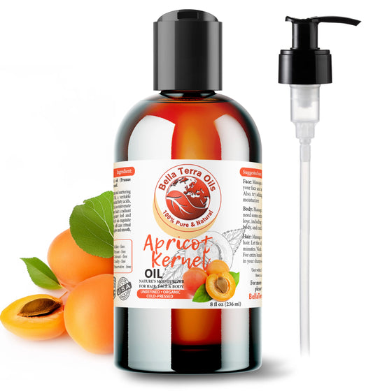 Apricot Kernel Oil - Pure & Natural Cold-Pressed - Bella Terra Oils