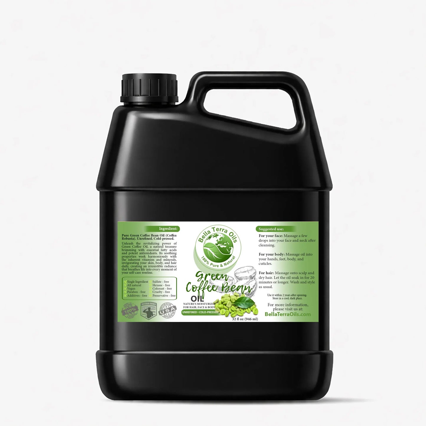 Green Coffee Bean Oil Gallon - 128oz