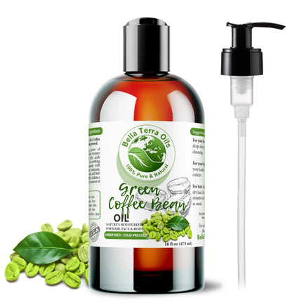 Green Coffee Bean Oil: Natural, Cold-Pressed, Ideal for Skin Rejuvenation - Bella Terra Oils