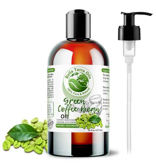 Green Coffee Bean Oil: Natural, Cold-Pressed, Ideal for Skin Rejuvenation - Bella Terra Oils