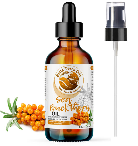 Sea Buckthorn Oil: Cold-Pressed, Nutrient-Rich, Ideal for Holistic Skin Care - Bella Terra Oils