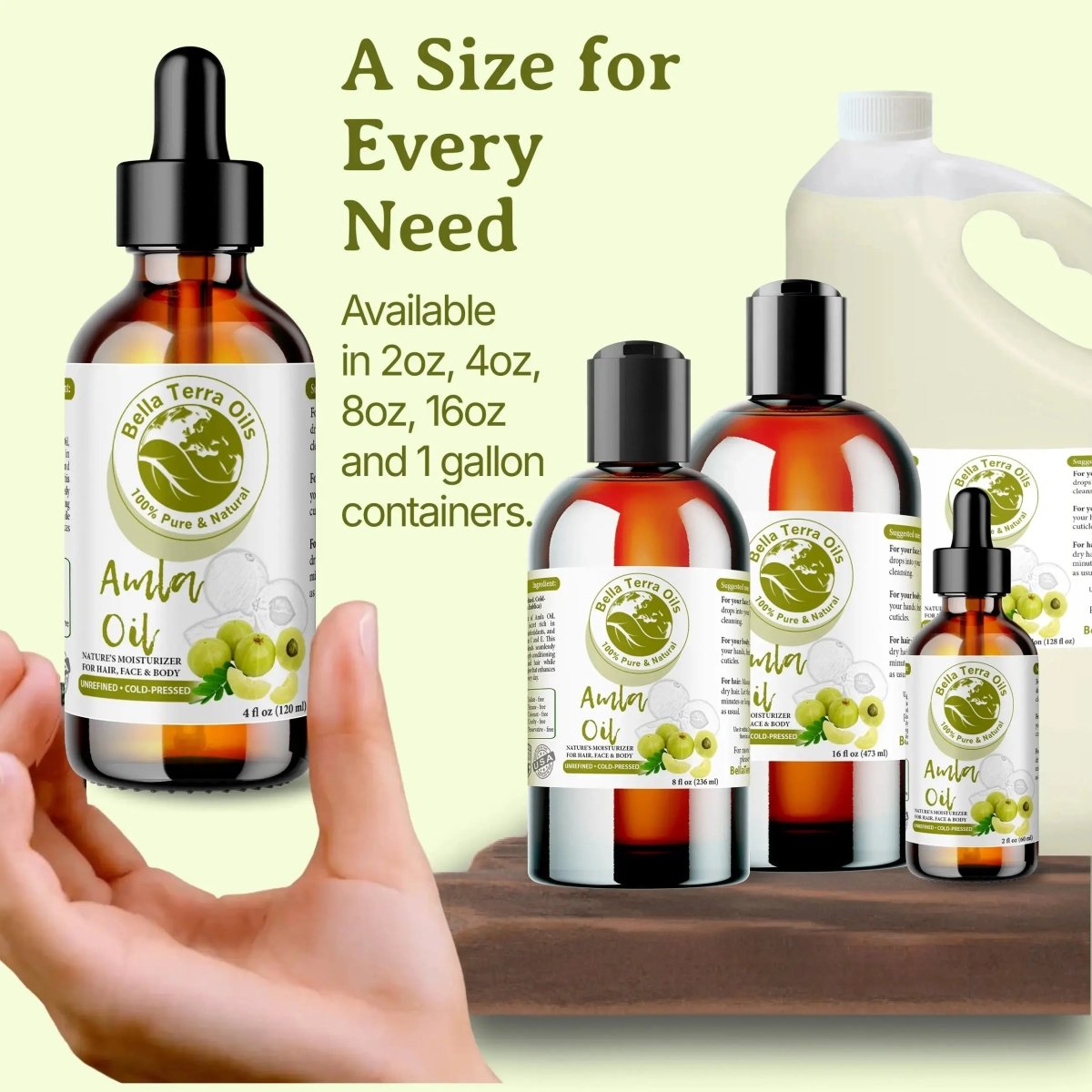 Amla Oil Gallon – 128oz - Bella Terra Oils
