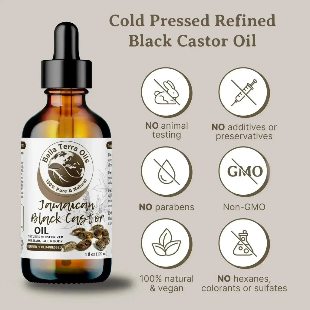 Black Castor Oil Gallon - 128oz - Bella Terra Oils