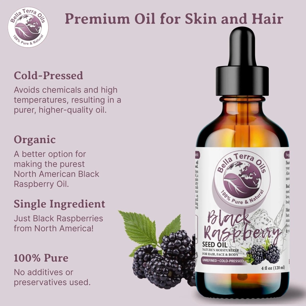 Black Raspberry Seed Oil Gallon - 128oz - Bella Terra Oils