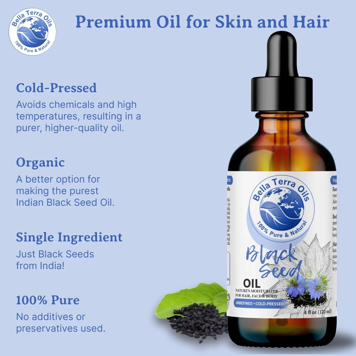 Black Seed Oil Gallon - 128oz - Bella Terra Oils