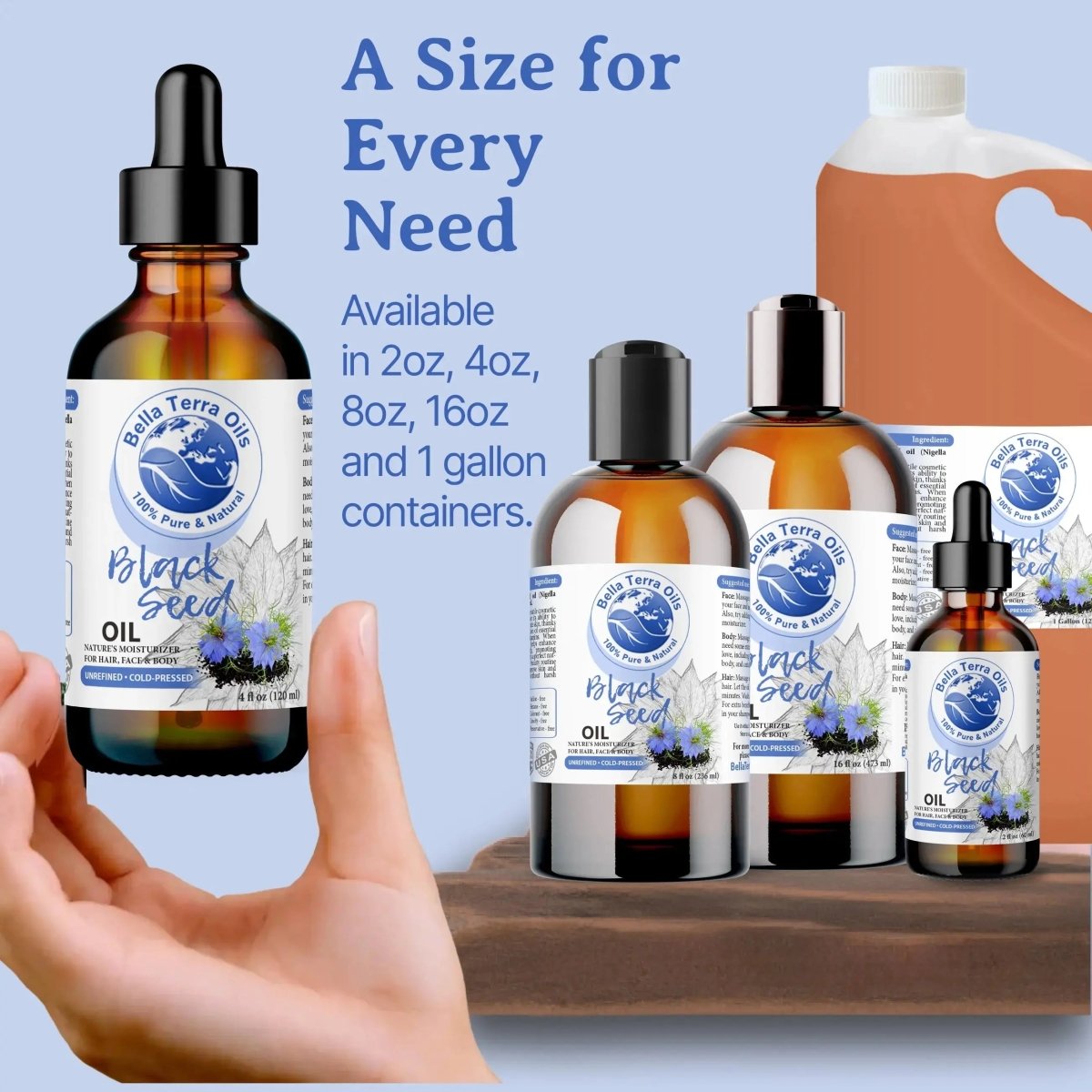 Black Seed Oil Gallon - 128oz - Bella Terra Oils