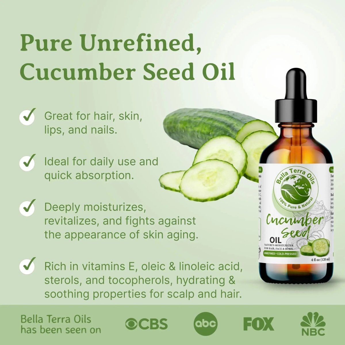 Cucumber Seed Oil Gallon - 128oz - Bella Terra Oils