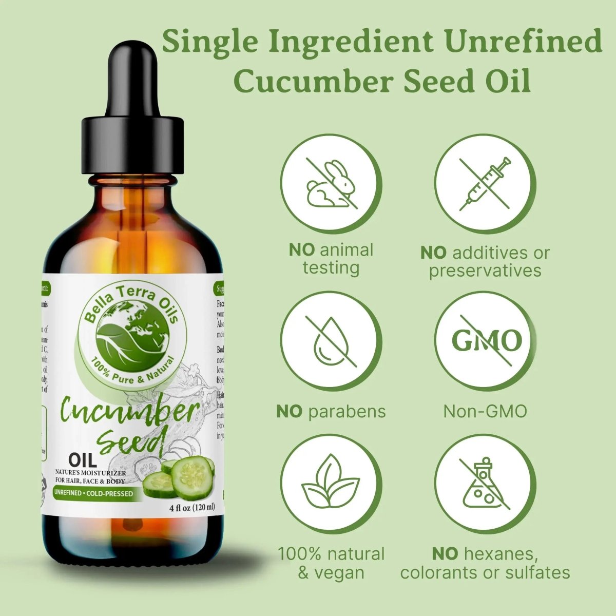 Cucumber Seed Oil Gallon - 128oz - Bella Terra Oils