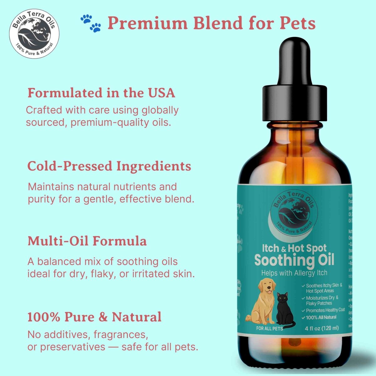 FurFirst Aid Universal Skin Soother Oil - Bella Terra Oils