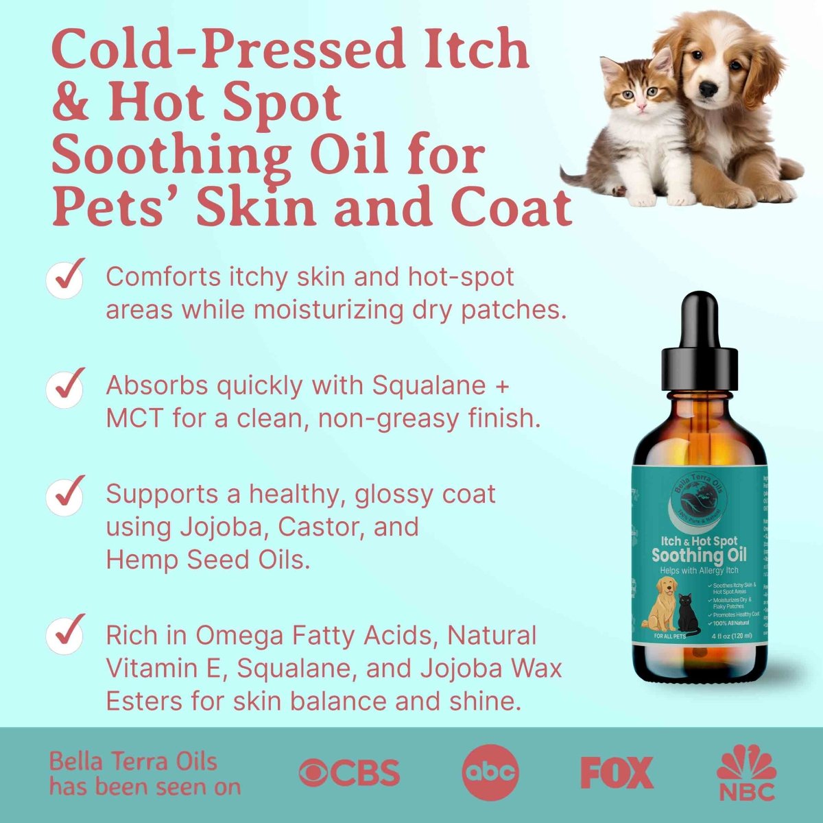 FurFirst Aid Universal Skin Soother Oil - Bella Terra Oils