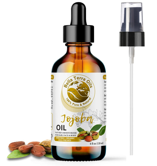 Jojoba Oil: Pure, Cold-Pressed, Ideal for Skin, Hair, and Beauty Care - Bella Terra Oils