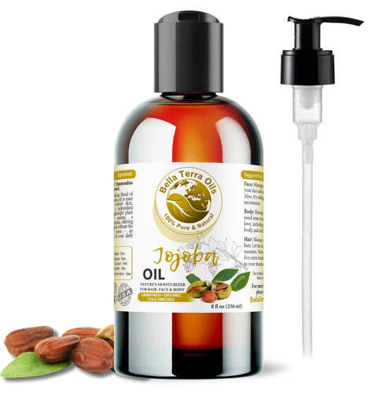 Jojoba Oil: Pure, Cold-Pressed, Ideal for Skin, Hair, and Beauty Care - Bella Terra Oils