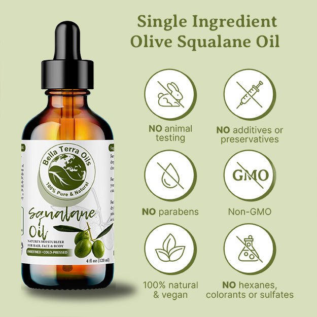 Olive Squalane Oil for Face & Skin | Bella Terra Oils