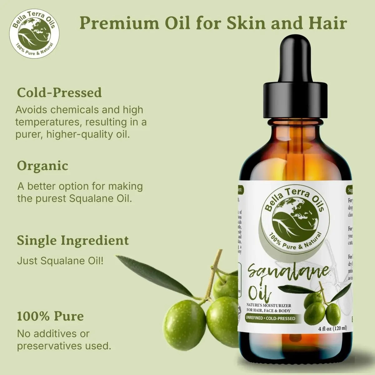 Bulk Olive Squalane Oil | Bella Terra Oils