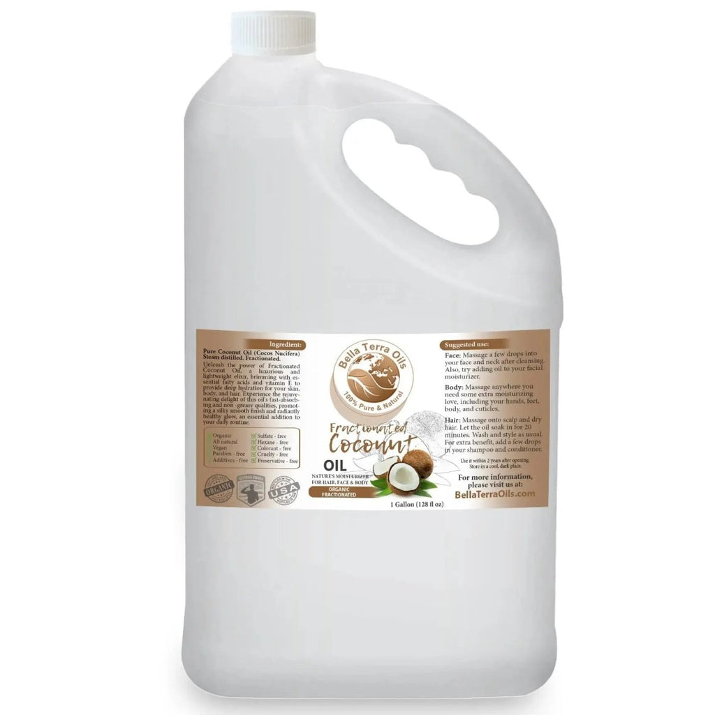 Organic Fractionated Coconut Oil Gallon - 128oz - Bella Terra Oils