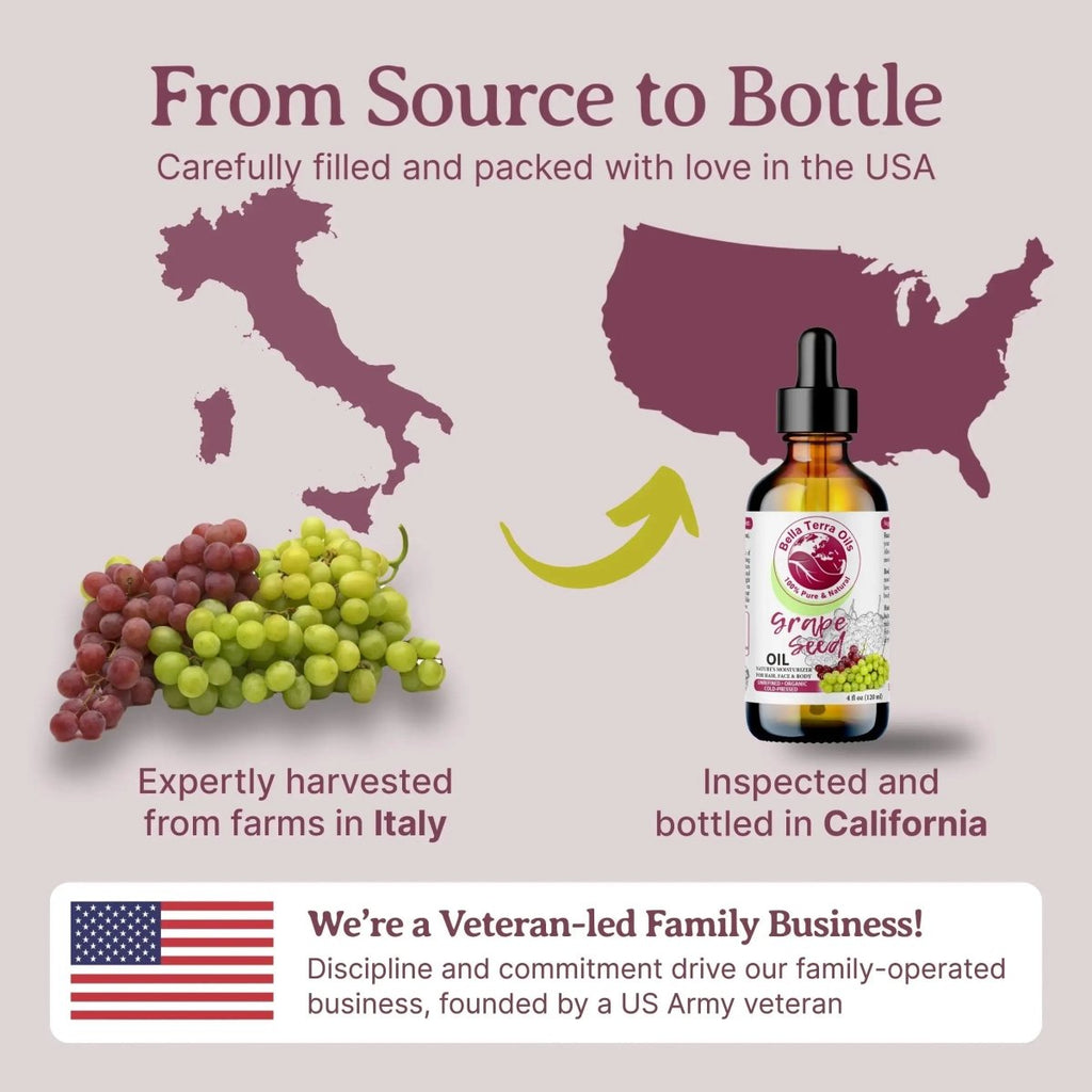 Organic Grape Seed Oil Gallon - 128oz - Bella Terra Oils