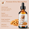Organic Sweet Almond Oil Gallon - 128oz - Bella Terra Oils