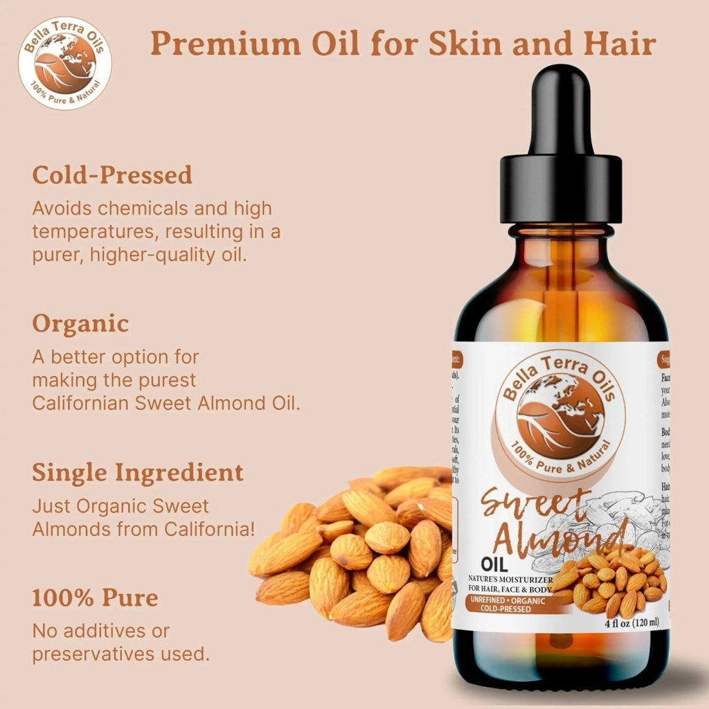Organic Sweet Almond Oil Gallon - 128oz - Bella Terra Oils