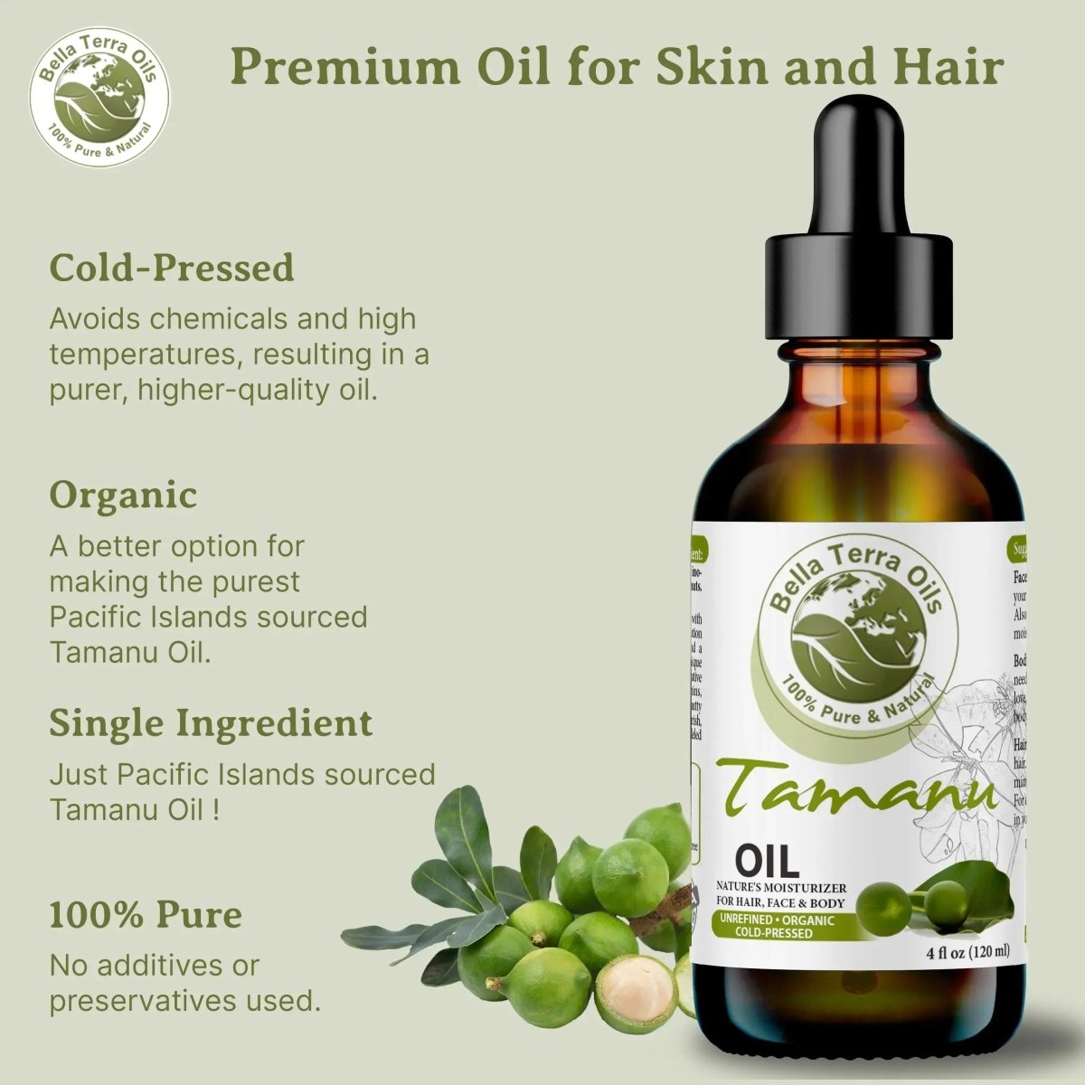 Organic Tamanu Oil Gallon - 128oz - Bella Terra Oils